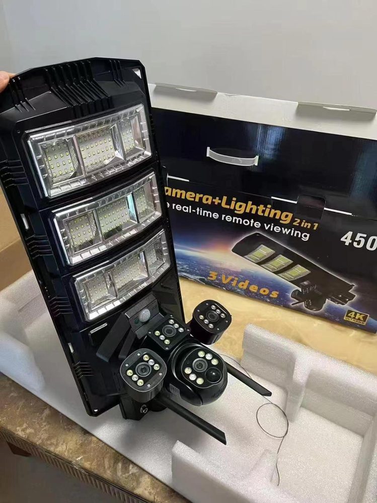 450 Watts 4G Triple Lens CCTV + Solar Street Light